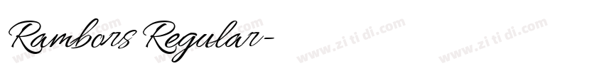 Rambors Regular字体转换